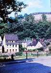 Juli 1963: Blick ber den Parkeingang zum Oberen Schloss