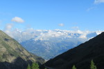 25.07.2020: Walliser Alpen - Blick von der Gegend am Simplonpass ber das Rhonetal; unten mittig die Simsonpassstrae