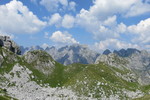 21.07.2019: Prokletije - Blick von unterhalb der Maja Rosit auf die Gipfel in Albanien
