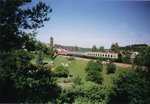 Regionalbahn bei der berquerung des Sankt-Adelheid-Tals zwischen Mohlsdorf und Greiz Aubachtal am 31.05.1997