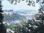 September 1964: Blick vom Tempelwald über Greiz nach Pohlitz