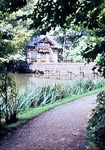 Juli 1963: Schwaneninsel mit Schwanenhaus im Parksee