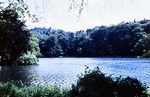 Juli 1963: Blick ber den Parksee zum Pulverturm