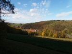 21.10.2017: Blick vom Wanderweg Gltzschmndung - Dlau