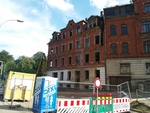 14.09.2019: Blick von der Zeulenrodaer Str. auf das einsturzgefhrdete Haus