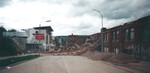 29.04.2001: Blick in die August-Bebel-Strae nach der Sprengung