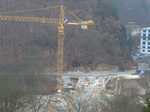 29.12.2007: Die neue Brücke ist fast fertig.