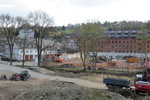 17.04.2015: Der Abriss schreitet voran; Blick von der Oßwaldstraße.