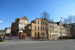 27.02.2022: Blick von der Brauereistraße auf das nur noch teilweise vorhandene Eckhaus Oßwaldstraße / Listnerstraße