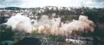 29.04.2001: Blick von der Beethovenstraße während der Sprengung