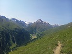 25.07.2024: tztaler Alpen - Blick vom Panoramaweg in Richtung Vent mit der Talleitspitze