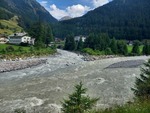 26.07.2024: tztaler Alpen - Zusammenfluss von Venter Ache (von rechts) und Gurgler Ache (Mitte) zur tztaler Ache in Zwieselstein