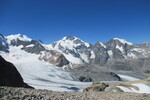 31.08.2020: Oberengadin - Blick vom Sass Queder zum Piz Bernina