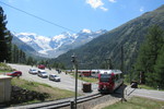 31.08.2020: Engadin - Montebello-Kurve; im Hintergrund die Berninagruppe