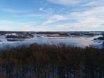 19.01.2019: Vogtland - Blick vom Mosenturm auf die Talsperre Phl