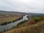06.10.2019: Mainfranken und Tauberfranken - Blick vom Mainwanderweg zwischen Karlstadt und Gambach auf den Main