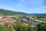 02.06.2019: Mainfranken und Tauberfranken - Blick von der Burg Wertheim auf Wertheim und Kreuzwertheim (durch den Main getrennt)