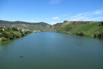 20.08.2020: Mosel - Blick von der Brcke Mlheim stromaufwrts