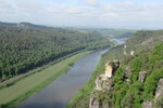 17.05.2023: Schsische Schweiz - Blick vom Basteiblick elbabwrts