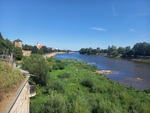 12.08.2024: Stromelbe in Magdeburg von der Aussichtsplattform nahe des Domes gesehen