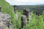 17.05.2023: Schsische Schweiz - Felssulen an der Grenzplatte ber dem Bielatal