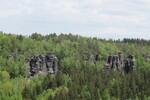 17.05.2023: Schsische Schweiz - Blick von der Johanneswacht ber das Bielatal zu den Felssulen