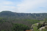 21.05.2023: Schsische Schweiz - Blick vom Aussichtspunkt ber dem Kuhstall; rechts der Frienstein und die Affensteine