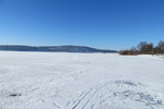 21.01.2017: Vogtland - Blick über die zugefrorene Talsperre Pöhl