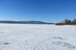 21.01.2017: Vogtland - Blick ber die zugefrorene Talsperre Phl