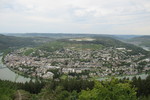 21.08.2020: Mosel - Blick von der Bismarckhütte bei Starkenburg auf die Moselschleife, Traben und Mont Royal