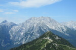 27.07.2021: Berchtesgadener Land - Blick vom Aufstieg zum Hohen Brett auf Watzmann und Jenner