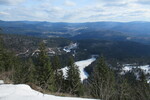 17.04.2022: Bayerischer Wald - Blick vom Mittagsplatzl auf den zugefrorenen Groen Arbersee