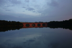 06.07.2012: Vogtland - Brcke der BAB 72 ber die Talsperre Phl im Abendlicht