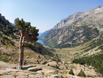 29.07.2026: Pyrenäen - Nationalpark Aigüestortes i Estany de Sant Maurici - Blick auf die Ebene Planell de Riumalo und den Stausee Pantà de Cavallers im Boí-Tal