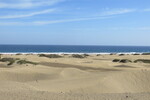 01.01.2019: Gran Canaria - Blick von der Promenade in Playa les Ingles ber die Dnen aufs Meer