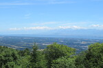 12.07.2022: Pays de Gex - Blick vom Parkplatz Le Tiocan bei Thoiry zum Genfersee