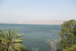 14.08.2023: See Genezareth und Golanhöhen - Blick vom Hotel Ohalo Manor bei Kinneret über den See