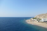 21.08.2023: Rotes Meer - Blick von der Aussichtsplattform des Aquariums in Eilat in Richtung Süden