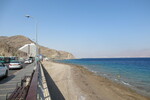 21.08.2023: Rotes Meer - Blick vom Grenzübergang Eilat (IL) - Taba (EG) nach Norden