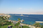 22.08.2023: Rotes Meer - Blick vom Hotel Prima Music in Eilat in Richtung Norden (Eilat und Akaba)