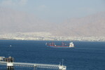 22.08.2023: Rotes Meer - Blick vom Hotel Prima Music in Eilat nach Akaba