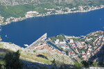 17.07.2019: Bucht von Kotor - Blick von den Bergen ber Kotor auf die Altstadt