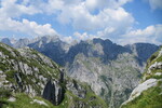 21.07.2019: Prokletije - Blick von unterhalb der Maja Rosit auf die Gipfel in Albanien