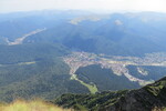 19.08.2017: Nationalpark Bucegi - Blick vom Heldenkreuz auf Bușteni im Prahova-Tal