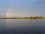 27.05.2015: Maine - Regenbogen überm Moosehead Lake bei einsetzendem Regen