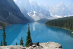 18.07.2017: Banff National Park - Blick vom Aussichtspunkt Rock Pile auf den Moraine Lake