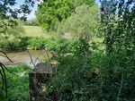 23.05.2026: Widerlager der ehemaligen Neißebrücke der Bahnstrecke Görlitz - Seidenberg bei Hagenwerder; Blick PL => DE
