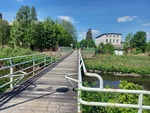 23.05.2026: Bahnhofsbrücke in Ostritz; Blick PL => DE