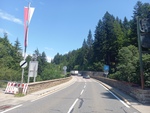 15.07.2024: Grenze an der  Kleinwalsertalstrae (L 201) / B 19, Blickrichtung Deutschland